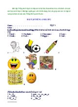 Bài tập Tiếng Anh Khối 2 (Có đáp án)